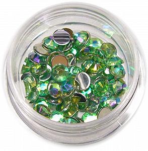 Стрази RM Beautynails Круглі Світло-зелені 4 мм, приблизно 50 штук - Фото 1