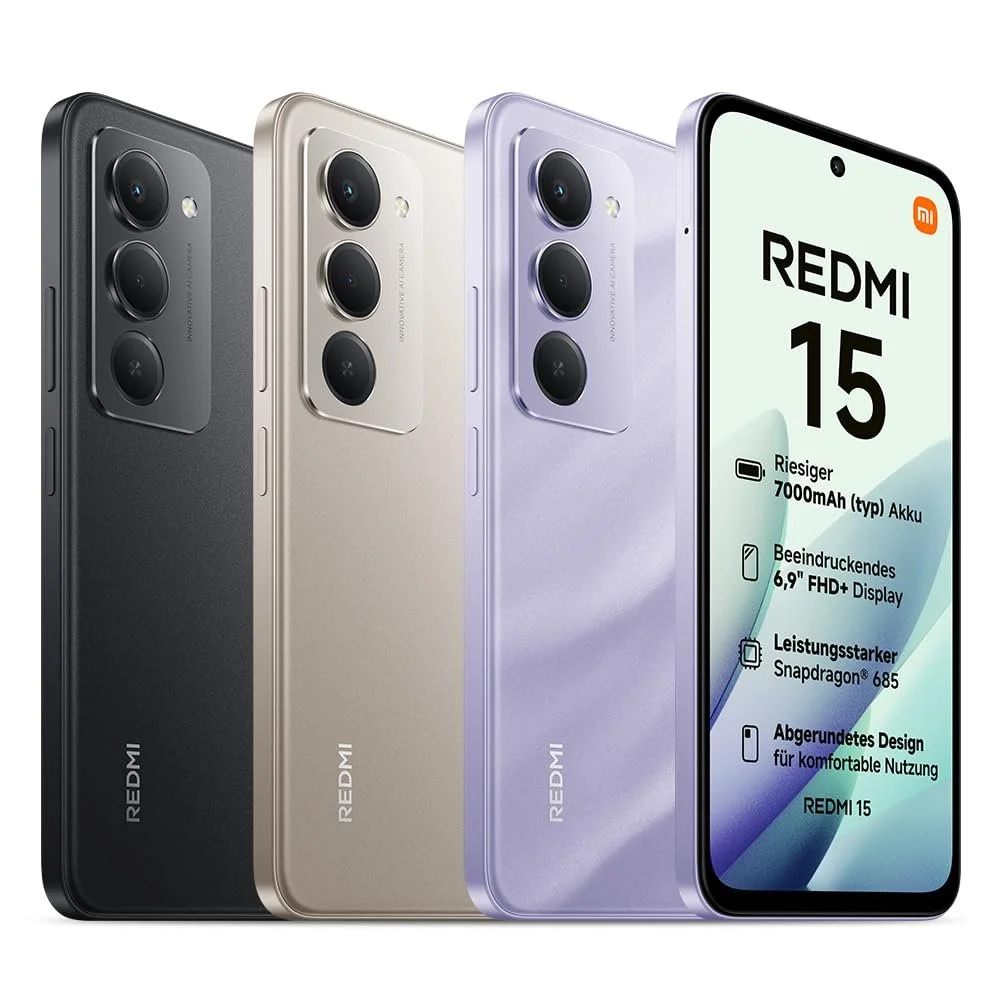 Смартфон XIAOMI Redmi 15 8 + 256 ГБ 6.9" FHD+ 144 Гц Snapdragon 685 50 МП 7000 мАч Черная полночь, фото №3 Смартфон XIAOMI Redmi 15 8 + 256 ГБ 6.9" FHD+ 144 Гц Snapdragon 685 50 МП 7000 мАч Черная полночь, фото №3