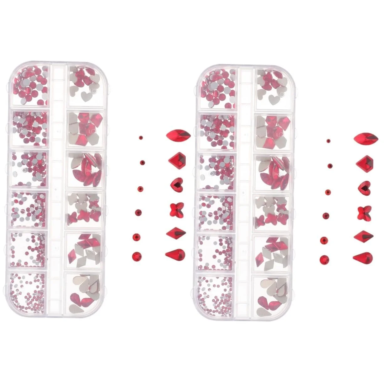 Стразы для ногтей ABOOFAN Набор для дизайна ногтей в коробке с декоративными аксессуарами для ногтей для творческого нейл-арта на Рождество, дни рождения и другие случаи. Безопасные и легкие, фото №1