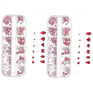 Стразы для ногтей ABOOFAN Набор для дизайна ногтей в коробке с декоративными аксессуарами для ногтей для творческого нейл-арта на Рождество, дни рождения и другие случаи. Безопасные и легкие - Фото 1