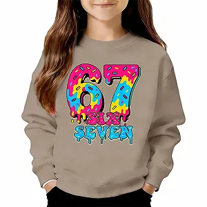 Пуловер для девочек с длинными рукавами, мягкий, свободного кроя, с принтом - идеально подходит для игр на каждый день, размер 164 - L - Фото 1