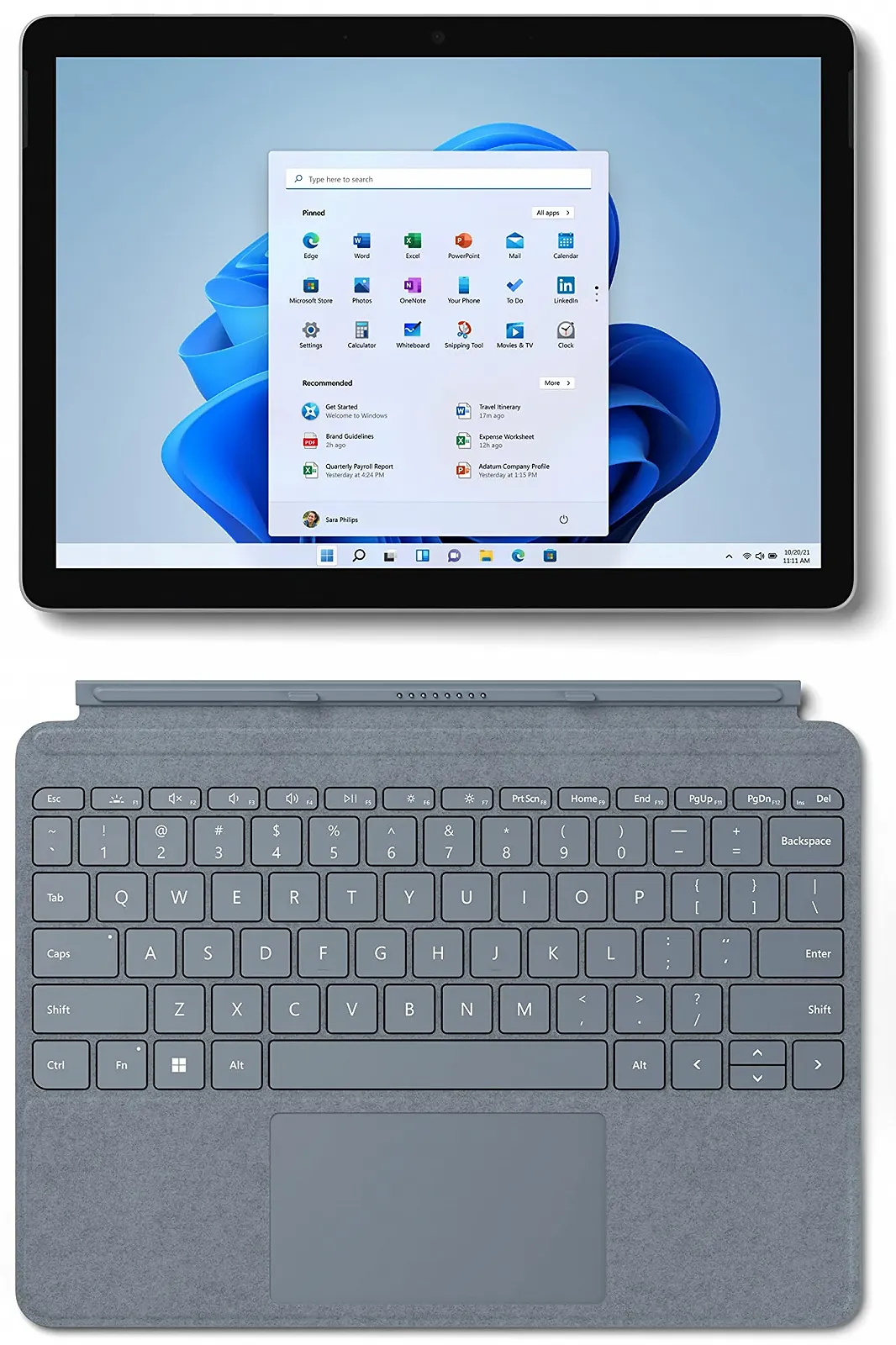 Планшет 10.5" Full HD Microsoft Surface Go Intel Pentium 4425Y RAM 4GB eMMC 64GB 10ч батарея Windows 11 Магниевый корпус Платиновый, фото №3