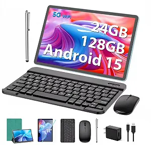 Планшет 11" JJGJ P80 (6+18)/256Gb 8 ядер Android 15 8000 mAh Голубой - Фото 1
