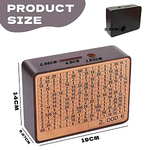 Скарбничка Wooden Money Box with Savings Target Brown synthetic.ua - Фото 1