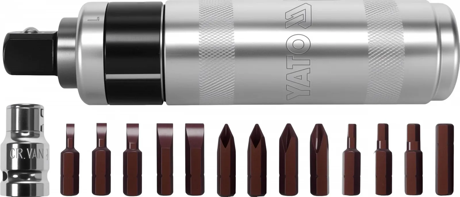 Набір ударних викруток CrV 6150 S2 160 мм магнітний 15 шт, фото №2