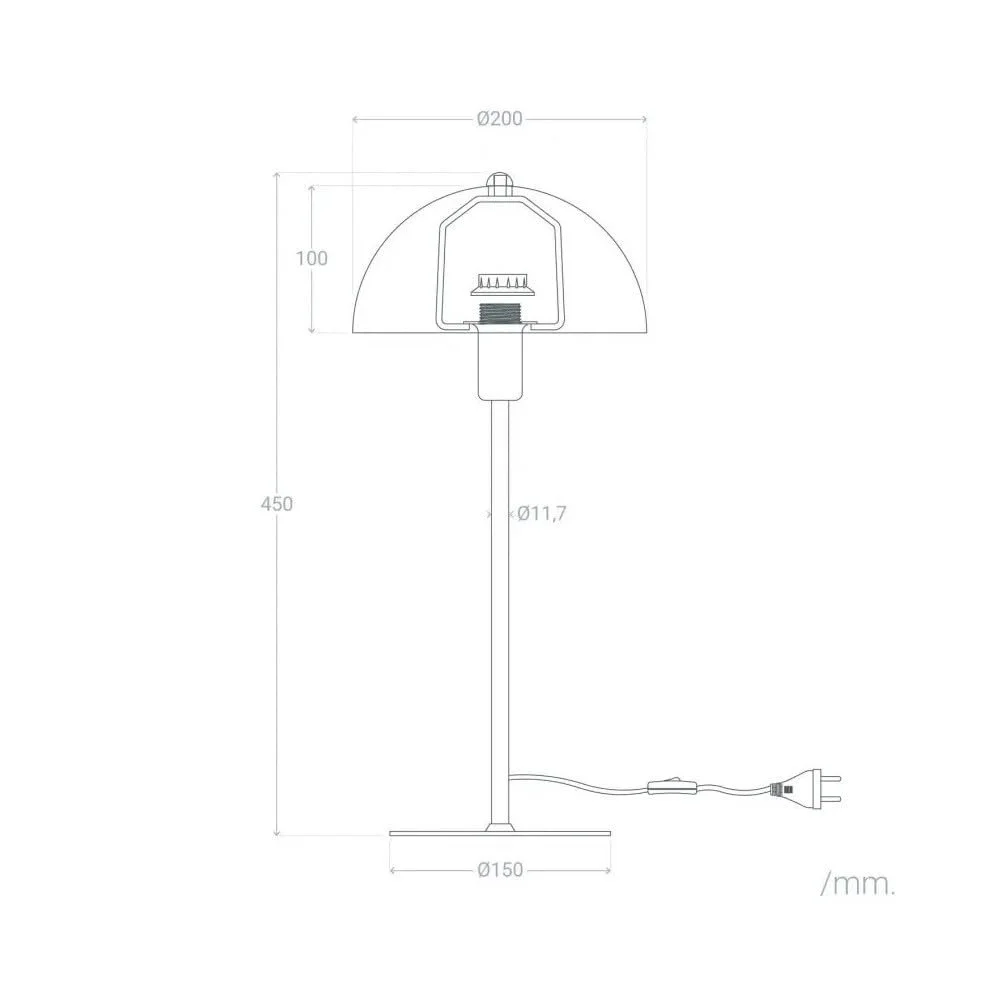 Настільна лампа Greenice Bole сталева LED біла E27 IP20, фото №7