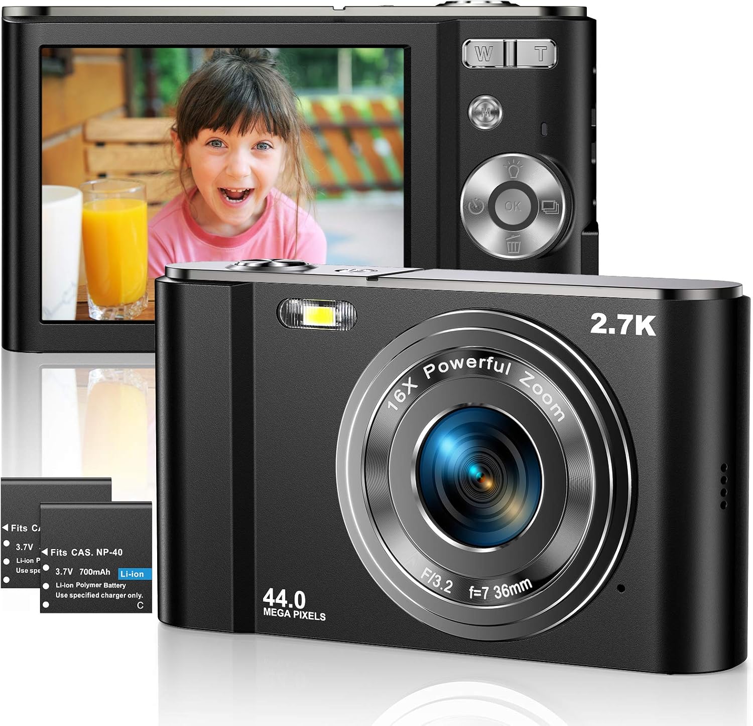 Цифровая фотокамера Vnieetsr DC302 44 MP Черная, фото №1