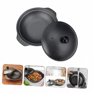 Чугунная кастрюля для запекания с крышкой для тушения, супов, риса и жаркого synthetic.ua - Фото 1