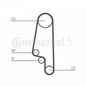 Комплект ГРМ з водяним насосом CONTINENTAL CTAM CT846WP1 synthetic.ua - Фото 1
