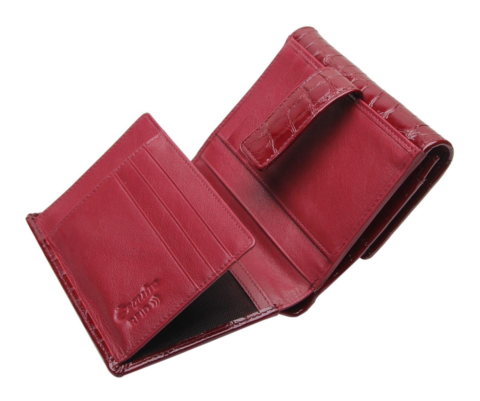 Кошелек кожаный Esquire Nice RFID Protection 12.5 см, красный, RFID кошелек, фото №5