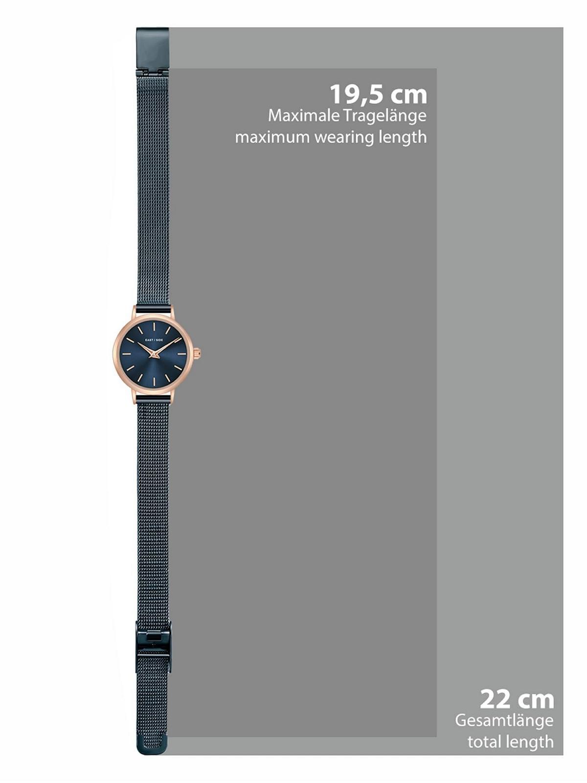 Женские часы Eastside 10080144 Аналоговый Кварцевый Механизм с Браслетом из нержавеющей стали Синий, Без мотива, фото №2