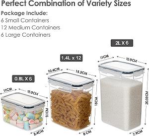 Ємності для зберігання Vtopmart Набір 24 шт BPA-Free з маркером та етикетками synthetic.ua - Фото 1