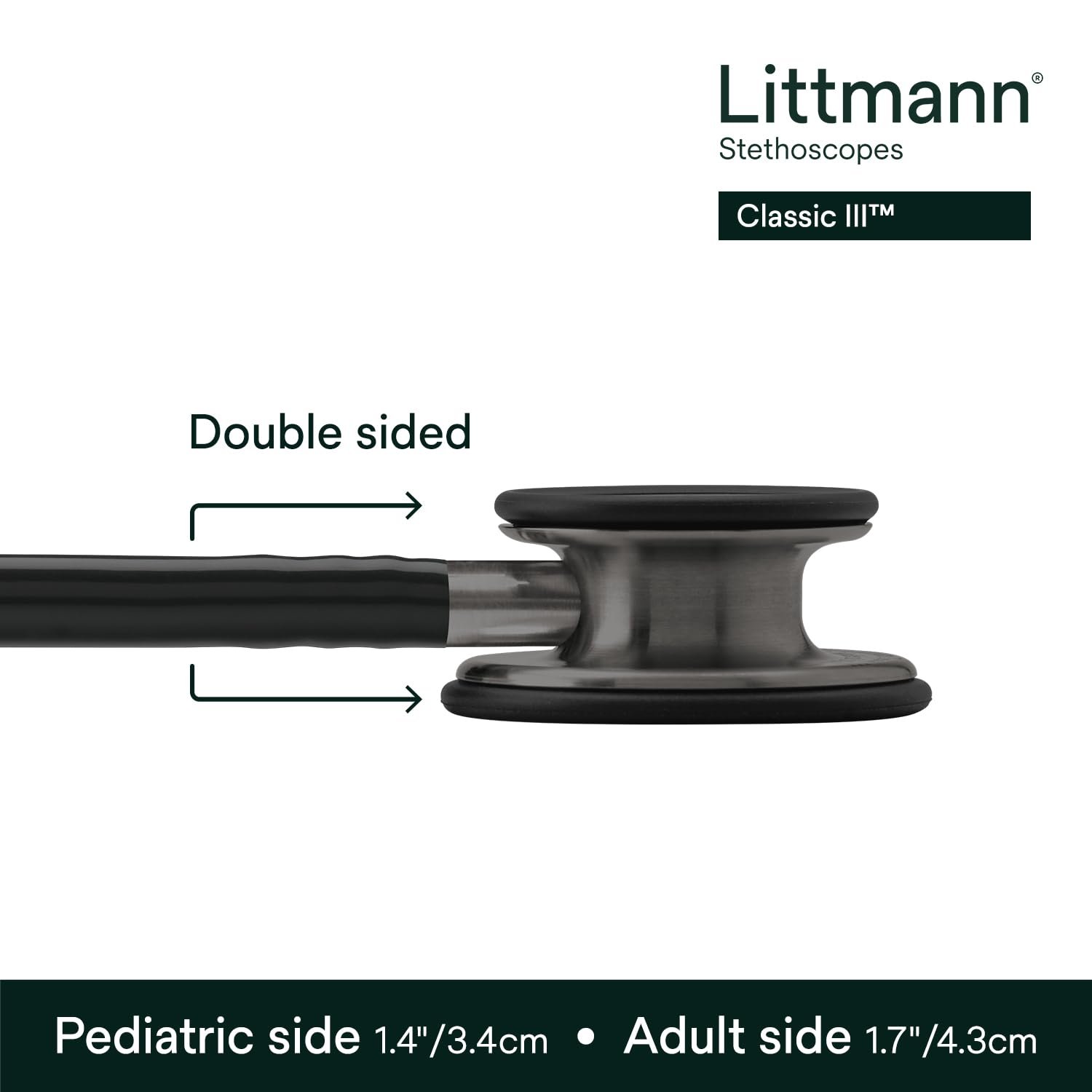 Стетоскоп 3M Littmann Classic III 69см Чорний, фото №3