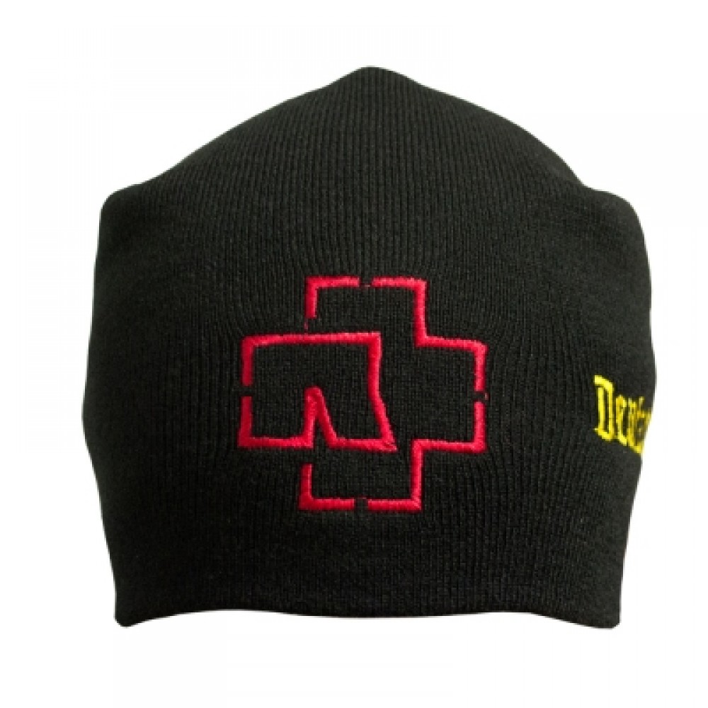 шапка бини с вышивкой RAMMSTEIN Deutschland черная, фото №4