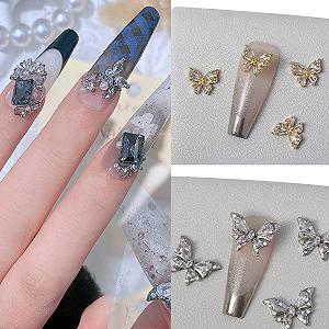 Прикраса для нігтів Метелик Метал Діамант для нігтів synthetic.ua - Фото 1