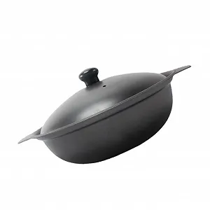 Кастрюля чугунная Garneck 18 см, эмалированная, с крышкой, для плиты и духовки - Фото 1