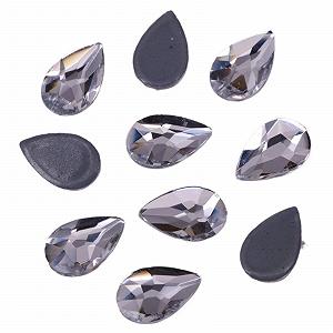 Стрази Flatback Kristall, 5x8 мм, кришталево чисті грушоподібні з плоскою задньою стінкою, стрази гарячої фіксації для прикраси, 50 шт - Фото 1