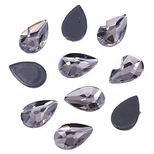 Стрази Flatback Kristall, 5x8 мм, кришталево чисті грушоподібні з плоскою задньою стінкою, стрази гарячої фіксації для прикраси, 50 шт - Фото 1