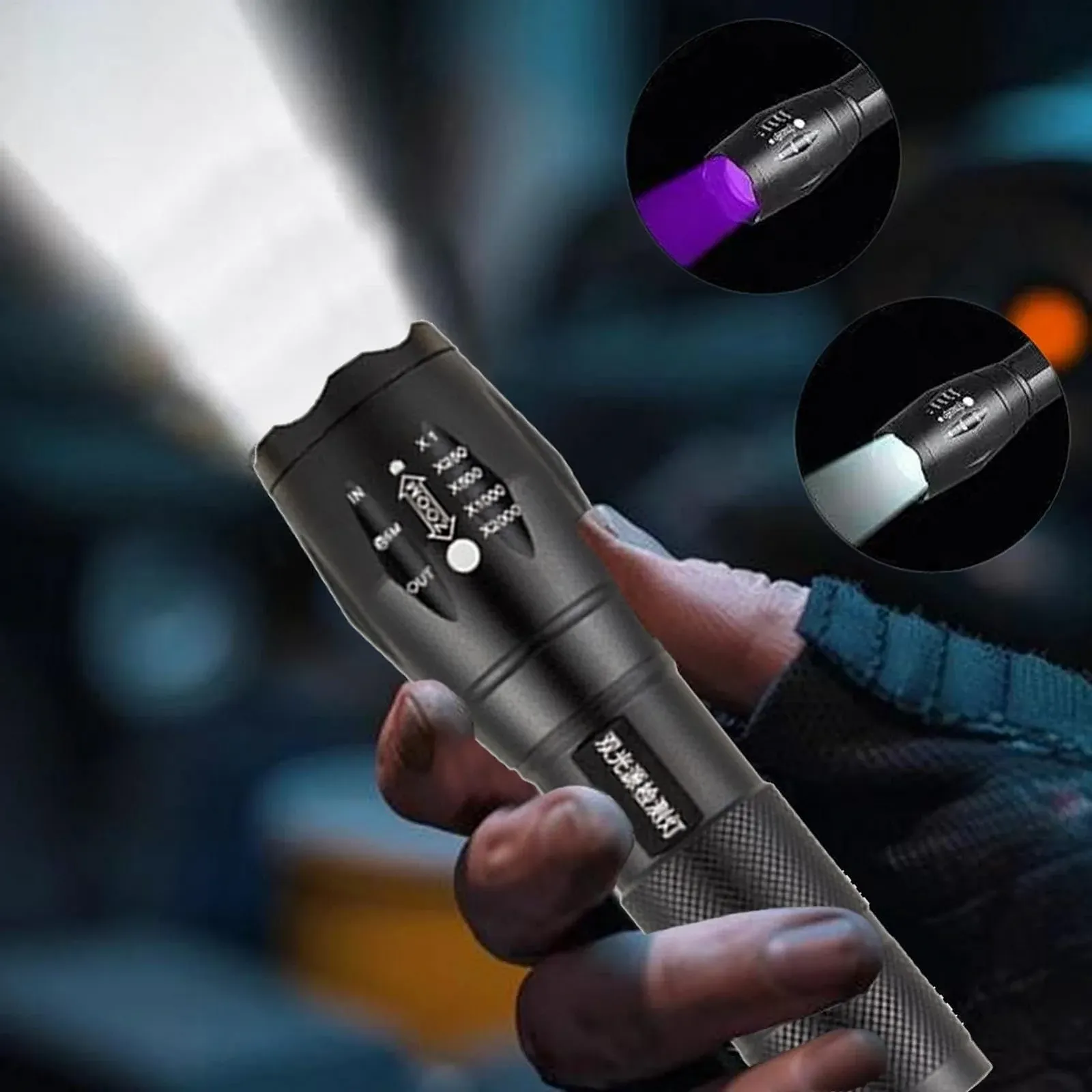 Ультрафиолетовый фонарик Generisch с белым светом портативный LED фиолетовый фонарь мощный ручной УФ детектор для денег водонепроницаемый фонарик для обнаружения скорпионов пятен и прочее компактный и, фото №4