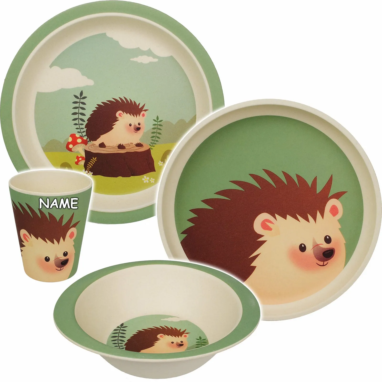 Набір Посуду alles-meine.de Їжак і Гриб / Лісові Тварини 4 предмети, фото №1 Набір Посуду alles-meine.de Їжак і Гриб / Лісові Тварини 4 предмети, фото №1