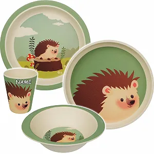 Набір Посуду alles-meine.de Їжак і Гриб / Лісові Тварини 4 предмети - Фото 1