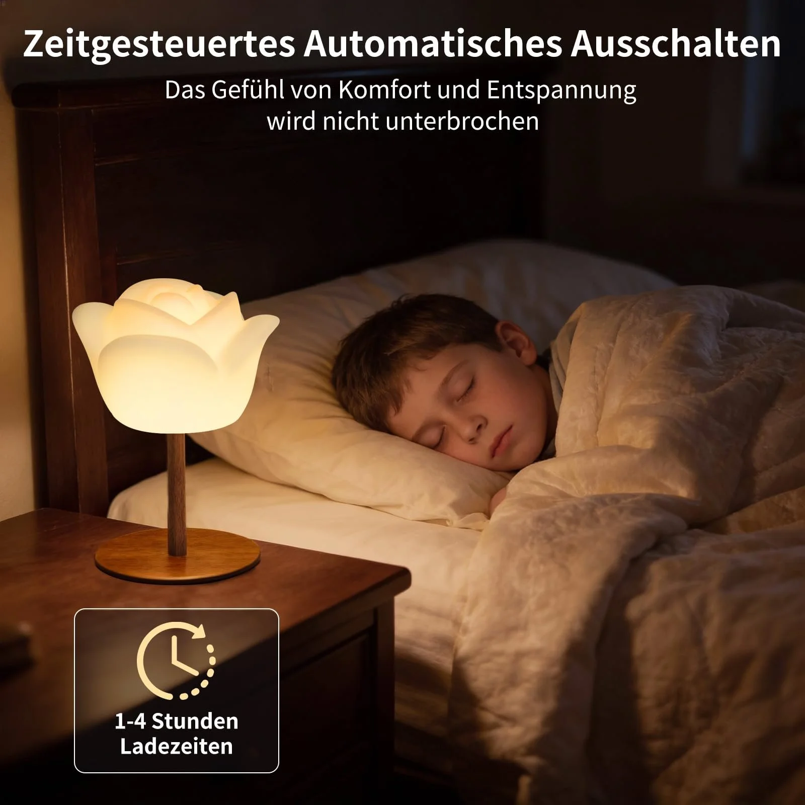 Настільна лампа Flower Design Wireless IP64 RGB 130 лм 4000 mAh 27/41 см White, фото №9