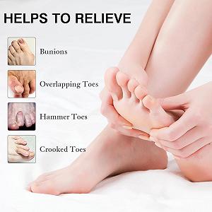 Разделитель для пальцев ног Силиконовый Набор 2 шт. Коррекция Hallux Valgus, молоткообразные пальцы и бурсит, защита пальцев ног и уход за ногами Для женщин и мужчин synthetic.ua - Фото 1
