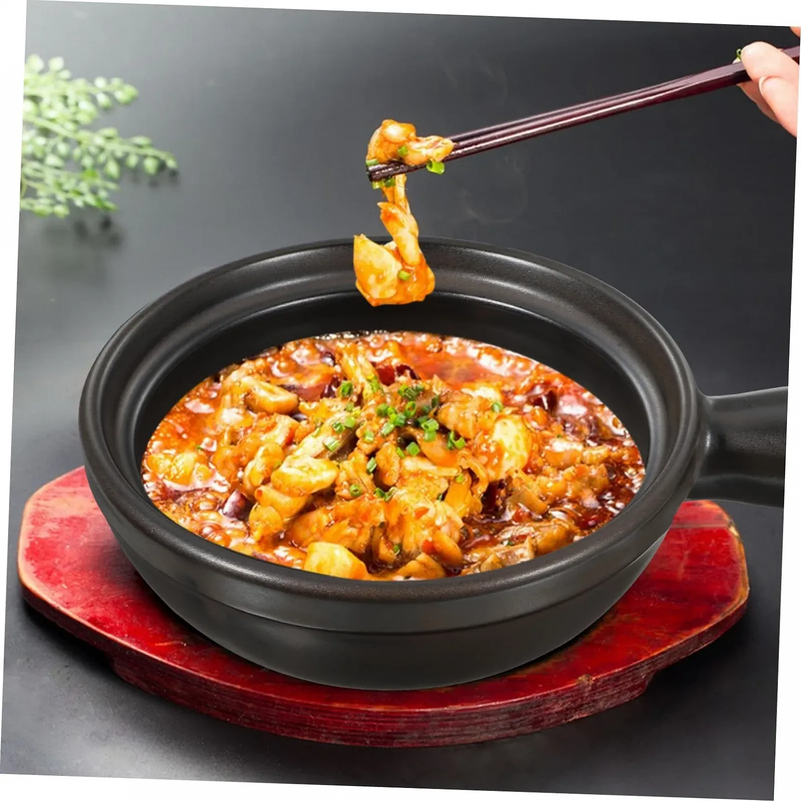 Фарфоровый горшок Традиционный с крышкой Термостойкий Легкий, фото №2