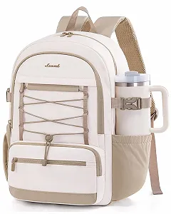 Рюкзак для ноутбука LOVEVOOK School Large Water Bottle Pocket Beige Khaki Casual - Фото 1