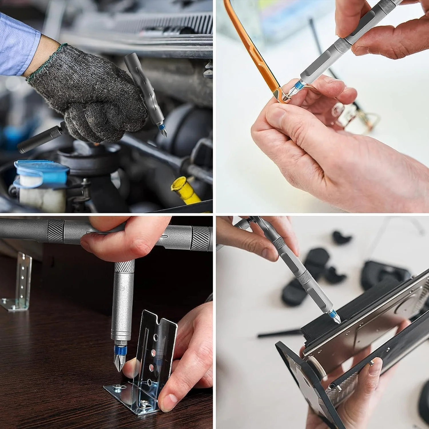 Набір магнітних викруток 24 в 1 з тріскачкою та знімною ручкою для дому та електроніки, фото №5