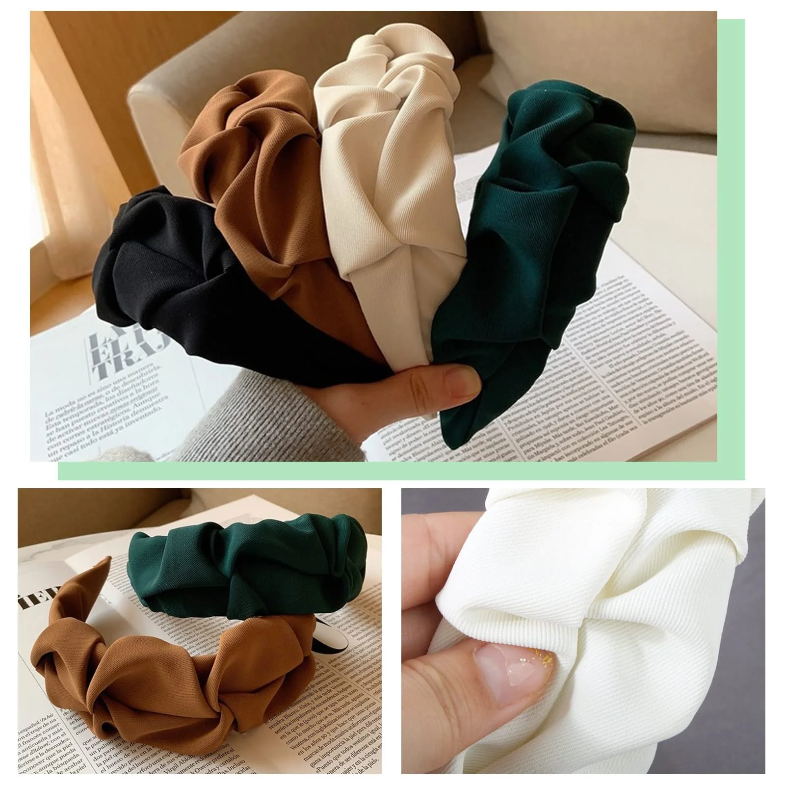 Вінтажний обруч BETESSIN Плісирований, фото №3