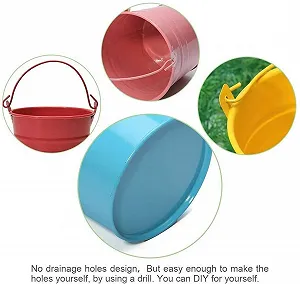 Мини-кашпо металлические подвесные KAHEIGN, 12 шт., 6 см, со съемной ручкой, 12 цветов synthetic.ua - Фото 1