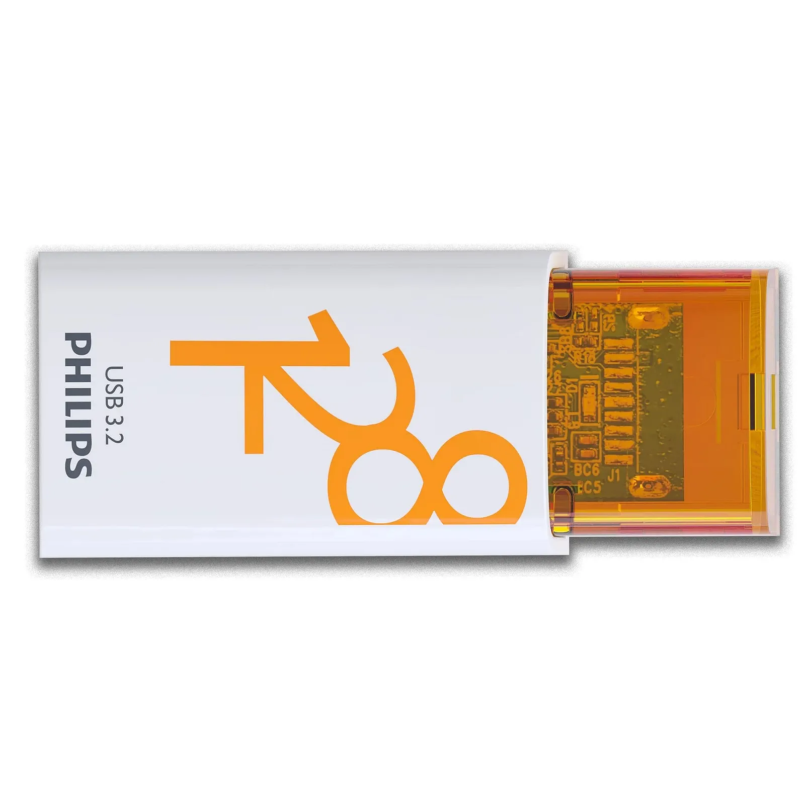 USB Flash-накопичувач Philips Click Edition 128GB USB-C USB 3.2 Gen 1 120 МБ/с White Orange, фото №5 USB Flash-накопичувач Philips Click Edition 128GB USB-C USB 3.2 Gen 1 120 МБ/с White Orange, фото №5