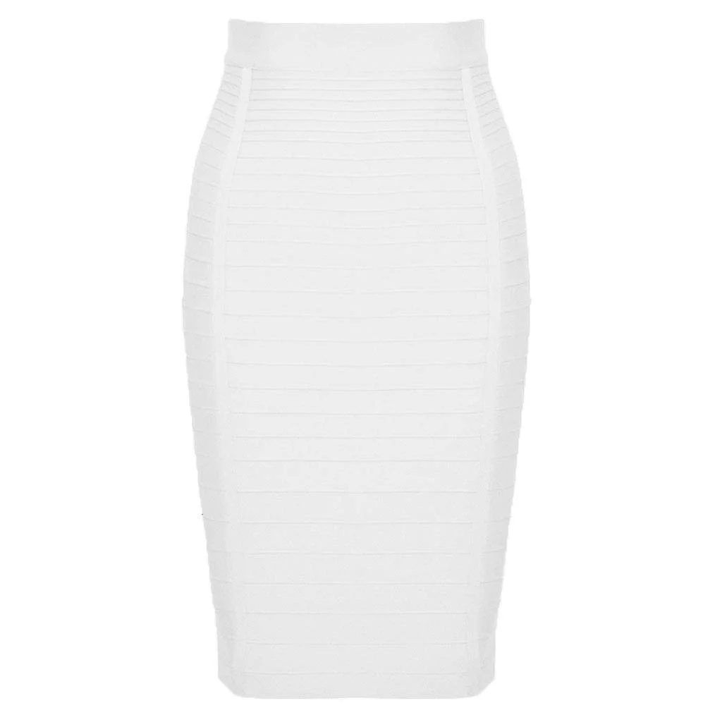 Спідниця Bodycon Жіноча з високою талією в смужку до коліна, фото №4