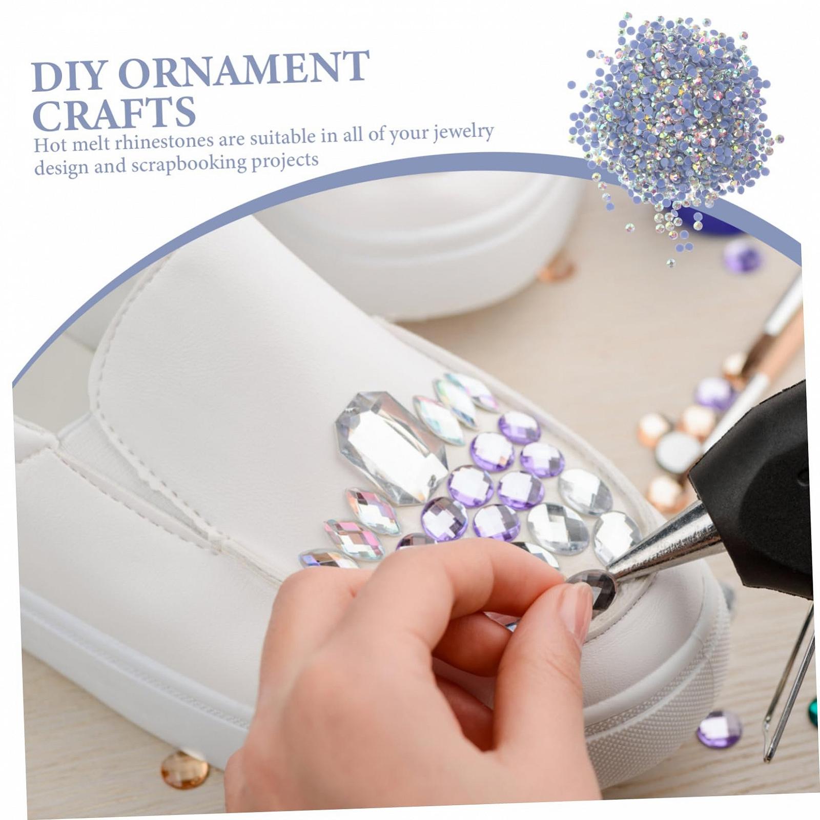 Набор страз FRCOLOR для рукоделия, клеевых, для ваз, набор для ванны, стеклянные, плоские, кристальные, 2880 штук, фото №8