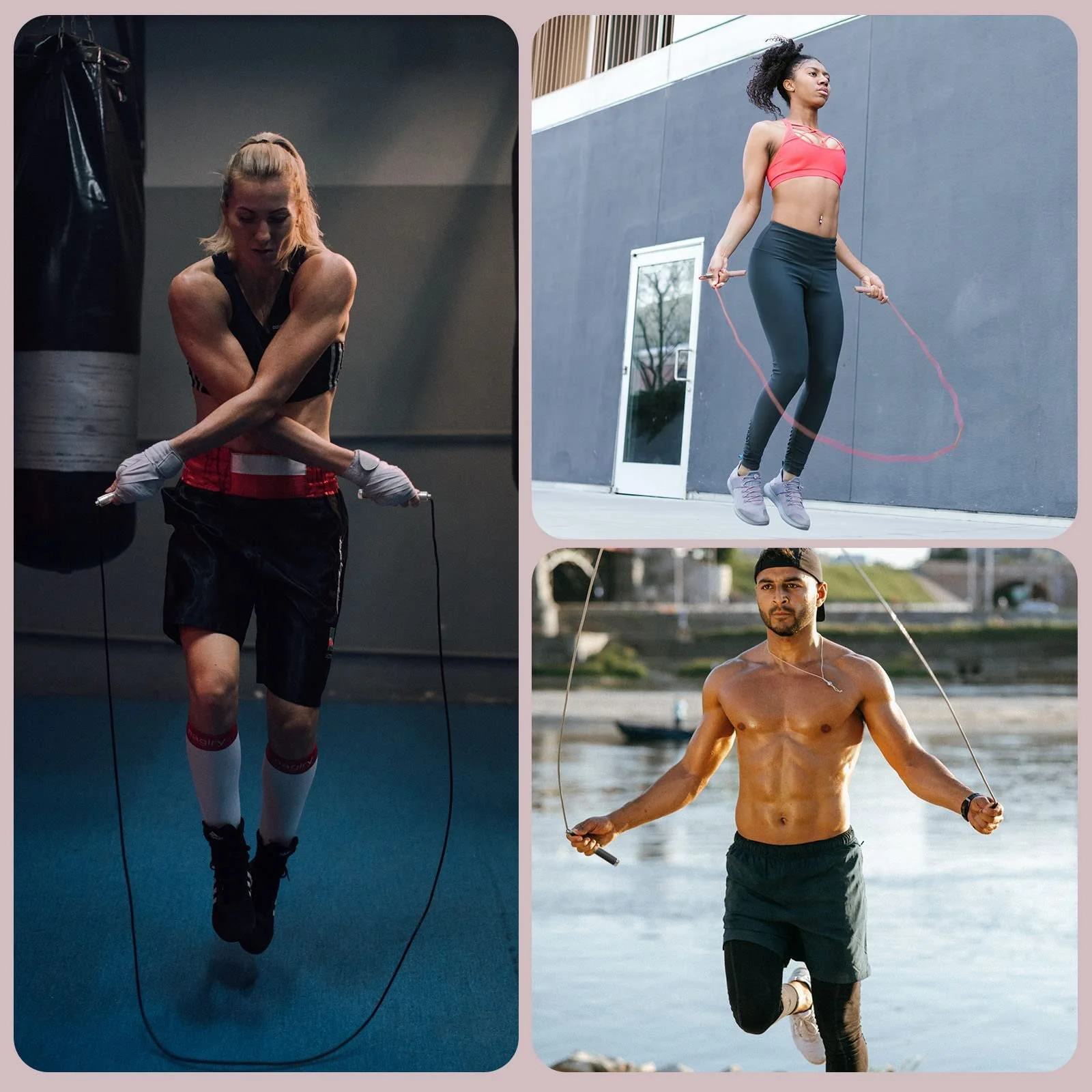 Скакалка Speed Jump Rope Alloy & Silicone Handles Workout Boxing Home Gym, фото №6