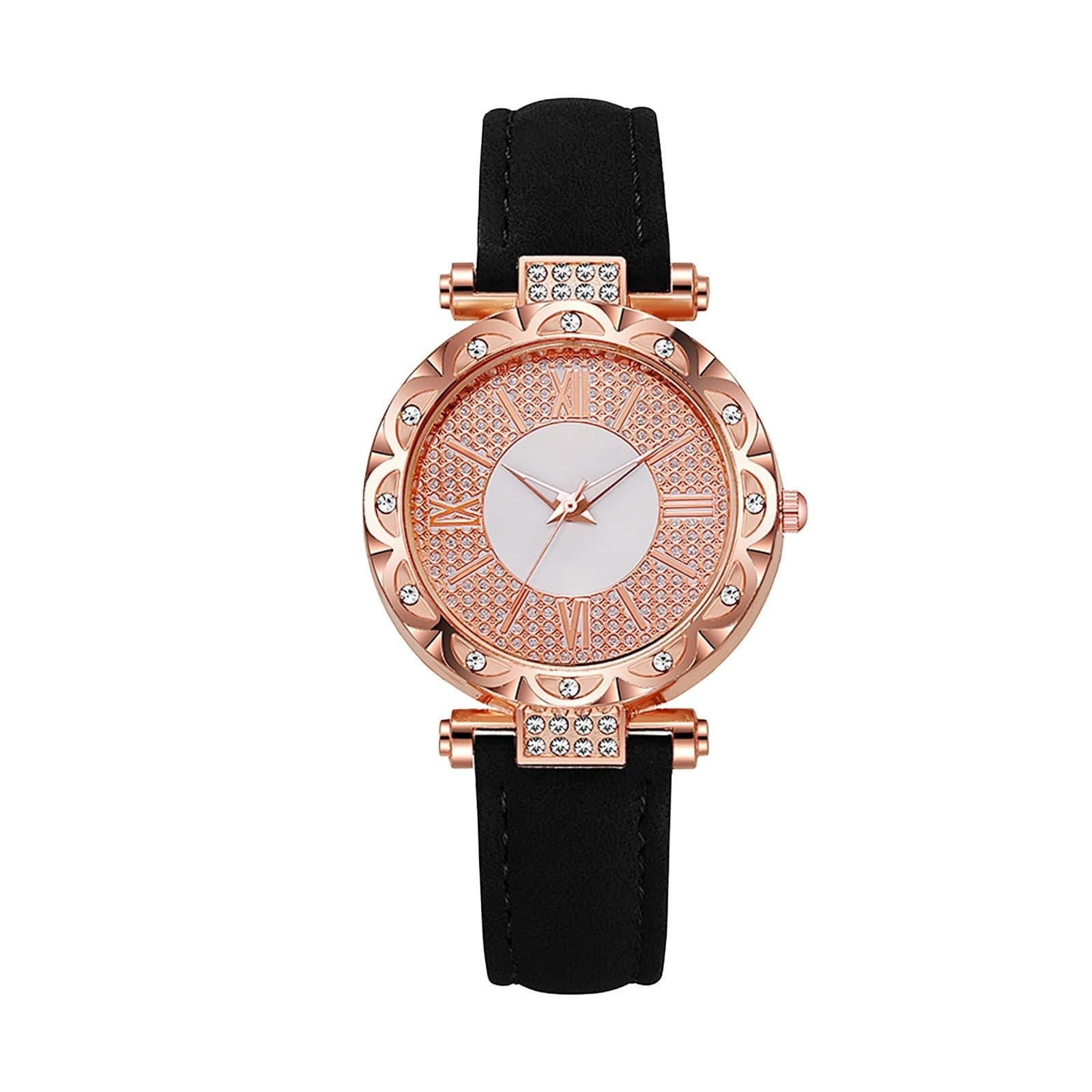 Женские Часы Кожаный Ремешок Аналоговые Кварцевые Стильные Женские Часы из сплава, Идеально подходит для любого случая, Функция отображения, Унисекс, Универсальные варианты комбинаций, Идеальный Тонкий, фото №1