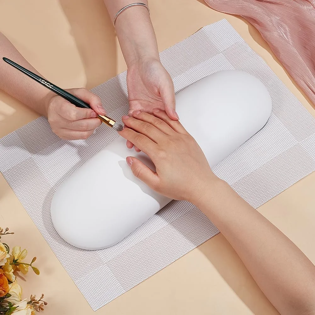 Підставка для рук для манікюру PH PandaHall Біла, подушка, тримач, шкіра + килимок, 1 шт, фото №4 Підставка для рук для манікюру PH PandaHall Біла, подушка, тримач, шкіра + килимок, 1 шт, фото №4