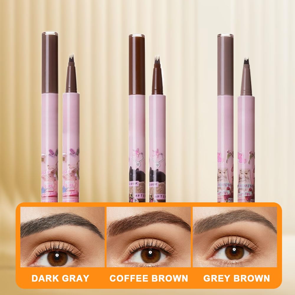 Олівець для брів 3D 4 Fork Tips Grey Brown, фото №2 Олівець для брів 3D 4 Fork Tips Grey Brown, фото №2