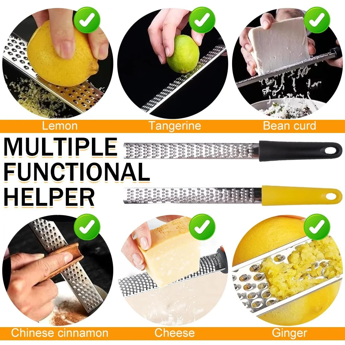 Набір кухонних терок 2 шт, для пармезану, лимона, фото №4