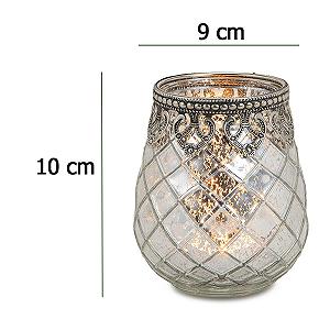 Свічник Ліхтар Vintage Срібний Скляний ціна на synthetic.ua - Фото 1 Свічник Ліхтар Vintage Срібний Скляний synthetic.ua - Фото 1