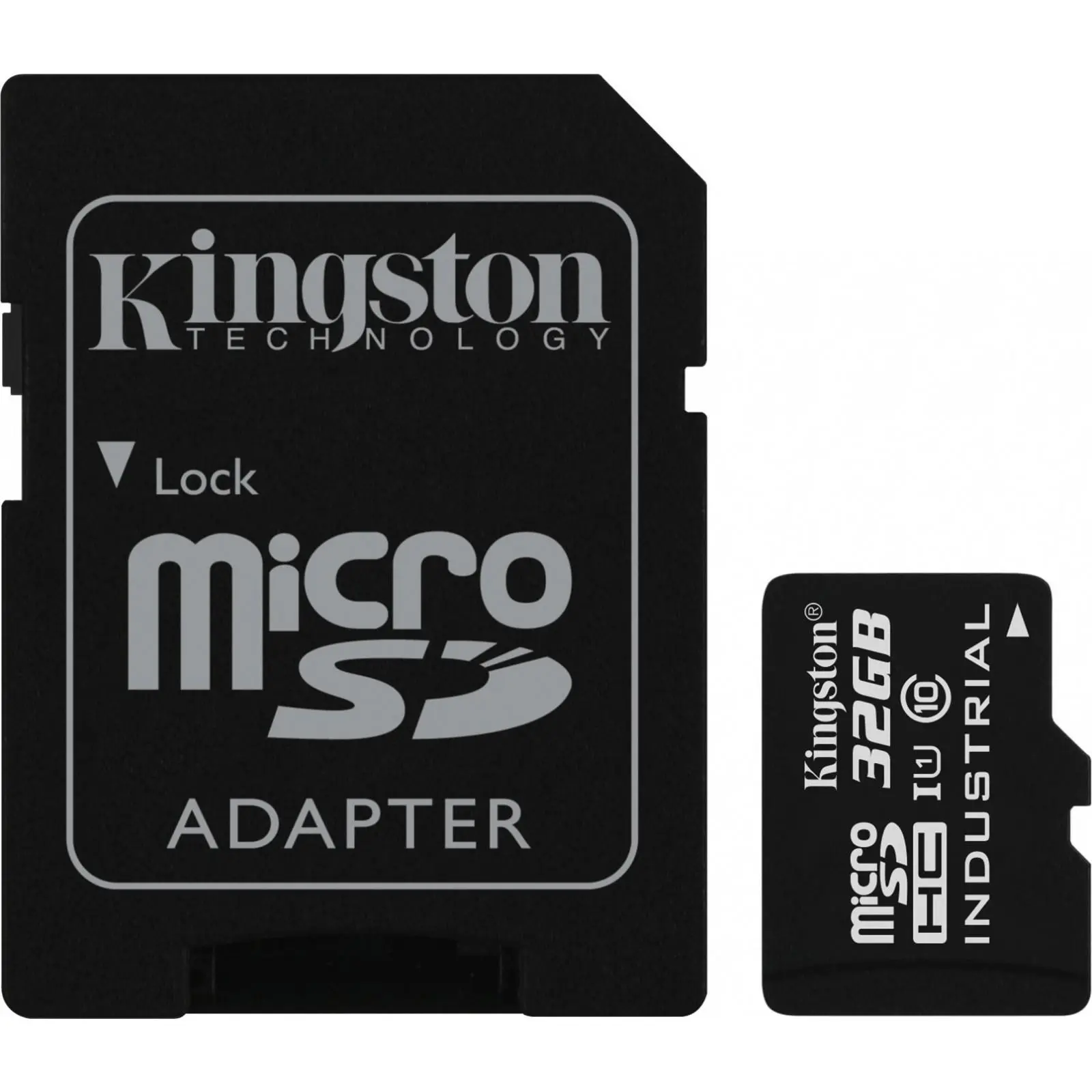 Карта памяти Kingston microSDHC 32GB Class 10 UHS-I Industrial Temperature Card SD адаптер SDCIT/32GB, фото №1