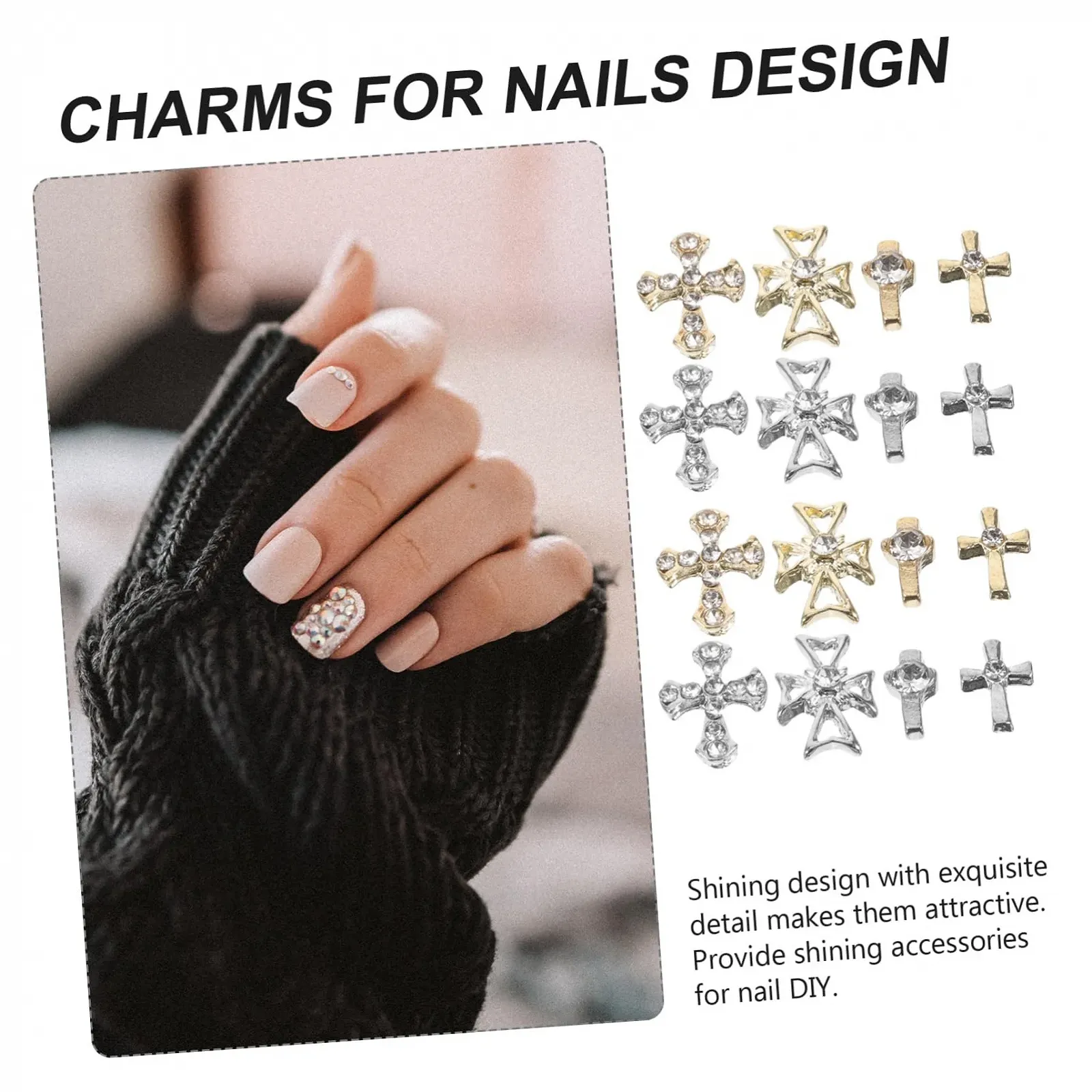 Аксессуары для ногтей 80 шт Украшения для маникюра Ювелирные изделия Крест Винтажный декор Подвески для ногтей Крест Винтажный кулон для ногтей 3D сплав Крестики Стразы, фото №7 Аксессуары для ногтей 80 шт Украшения для маникюра Ювелирные изделия Крест Винтажный декор Подвески для ногтей Крест Винтажный кулон для ногтей 3D сплав Крестики Стразы, фото №7