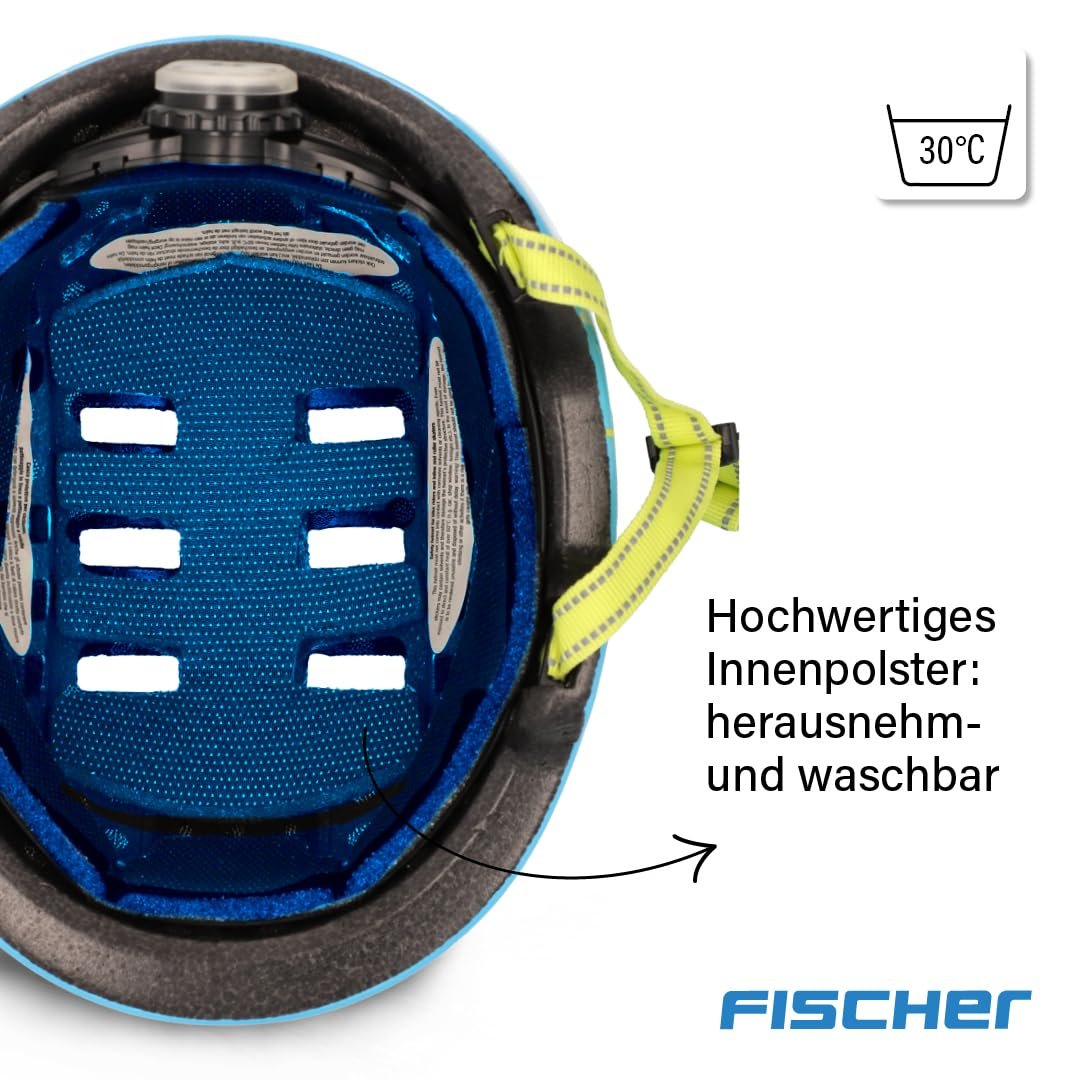 Шлем FISCHER BMX Детский Велосипедный С интегрированным LED задним фонарем, фото №6