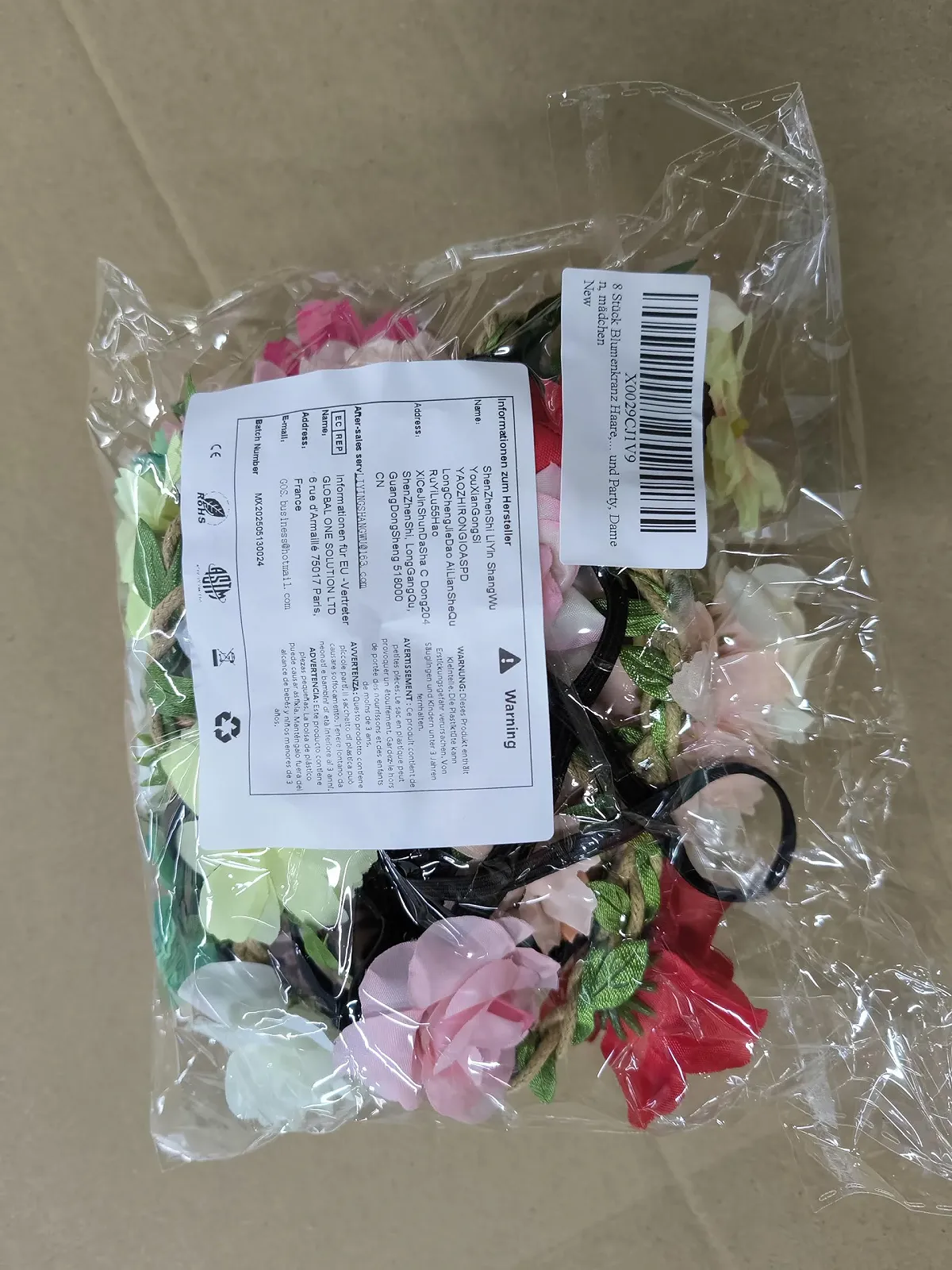 Вінок для волосся з квітами (8 шт.), фото №8