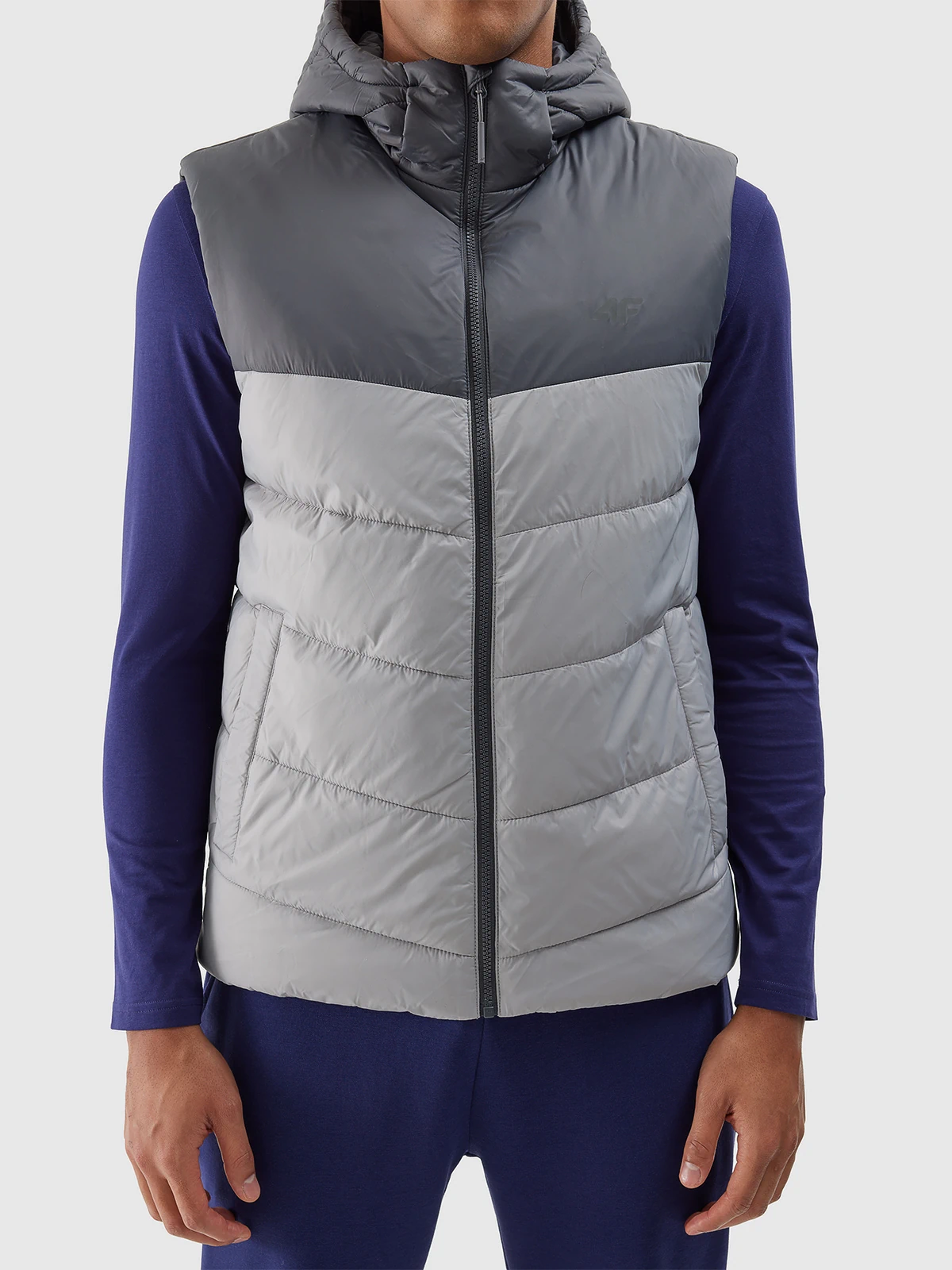 Безрукавка synthetic-fill down vest 4FWSS24TVJAM100-27S 4F Сірий M, фото №5
