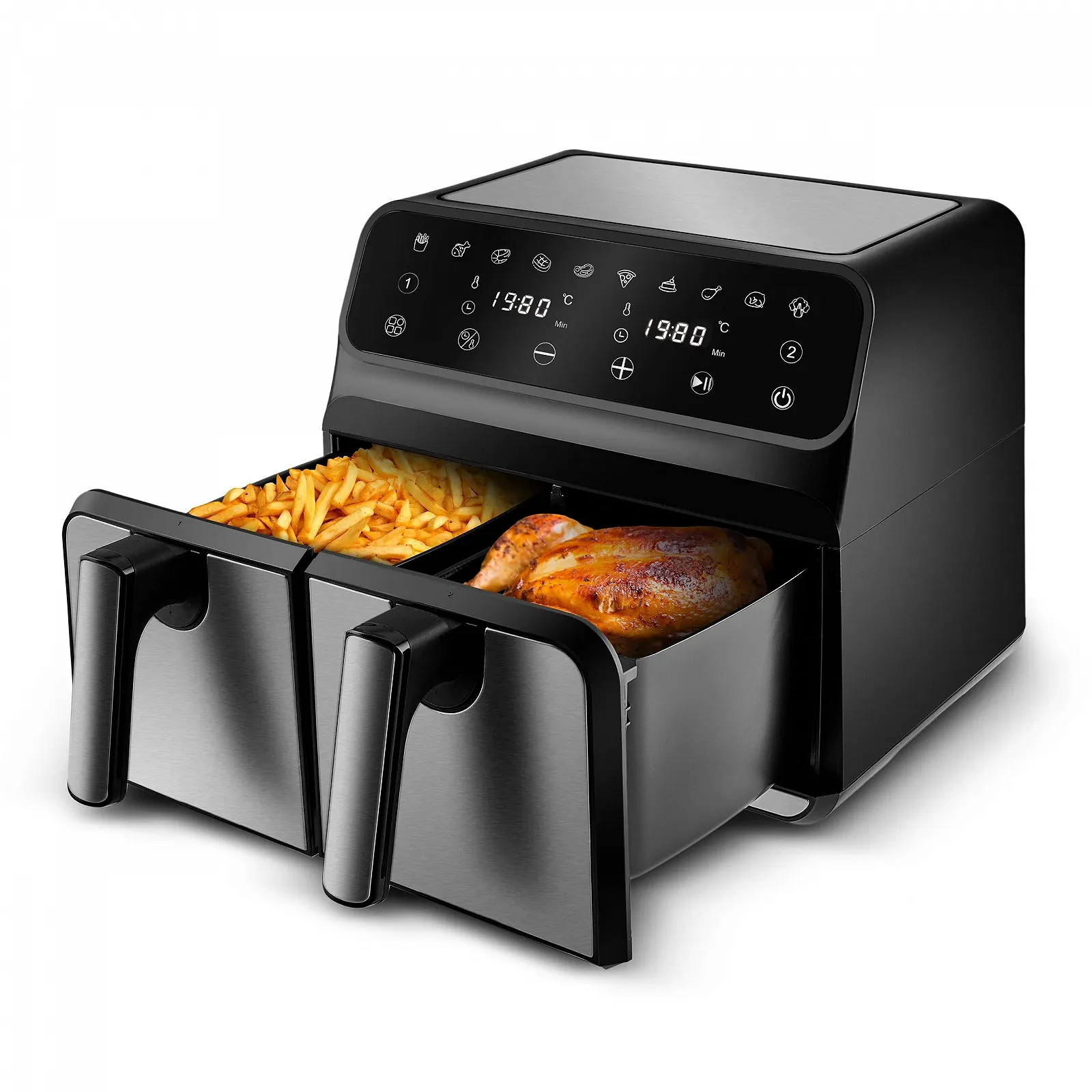 Мультипіч Karaca Multifry XXXL 4+4 л 1700 Вт Digital Twin Airfryer, фото №3 Мультипіч Karaca Multifry XXXL 4+4 л 1700 Вт Digital Twin Airfryer, фото №3