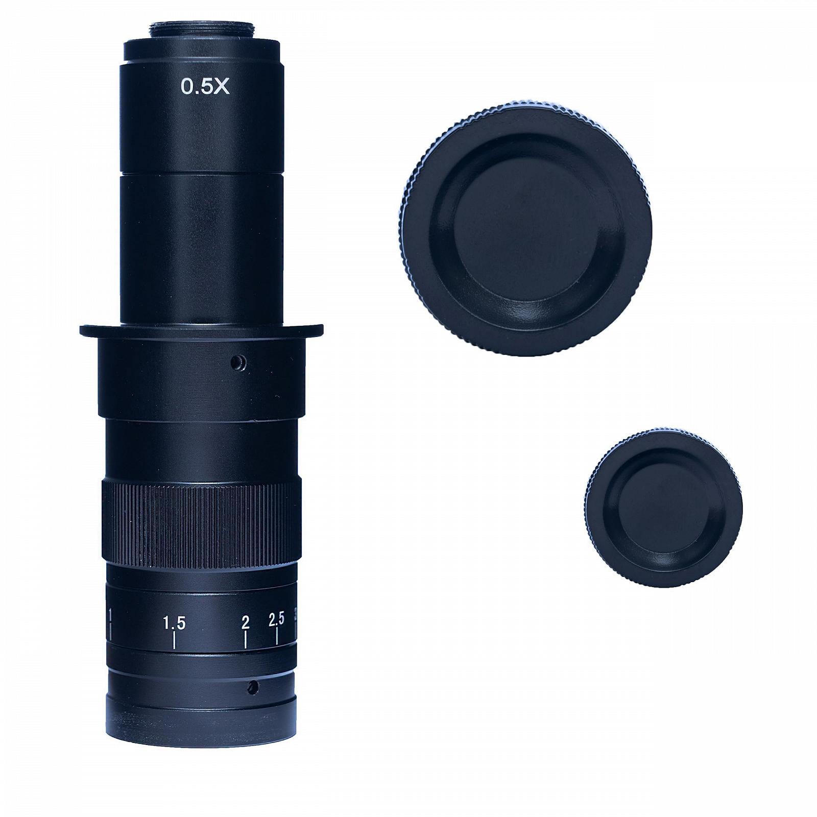 Объектив микроскопа Rosfix ODM-180X C-Mount Zoom | Увеличение 180x, длина 170 мм, диаметр кольца 50 мм, рабочее расстояние 100-120 мм, фото №1