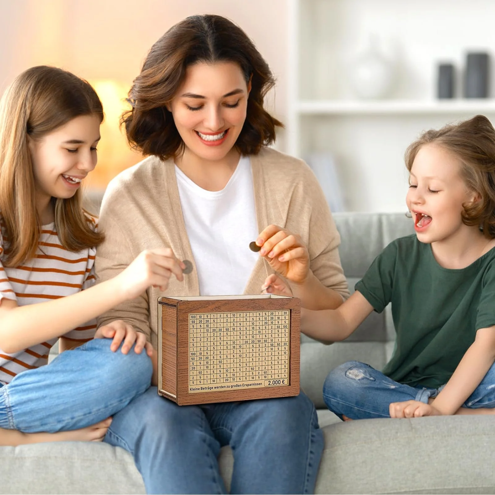 Дерев'яна скарбничка з наліпками-маркерами, фото №6