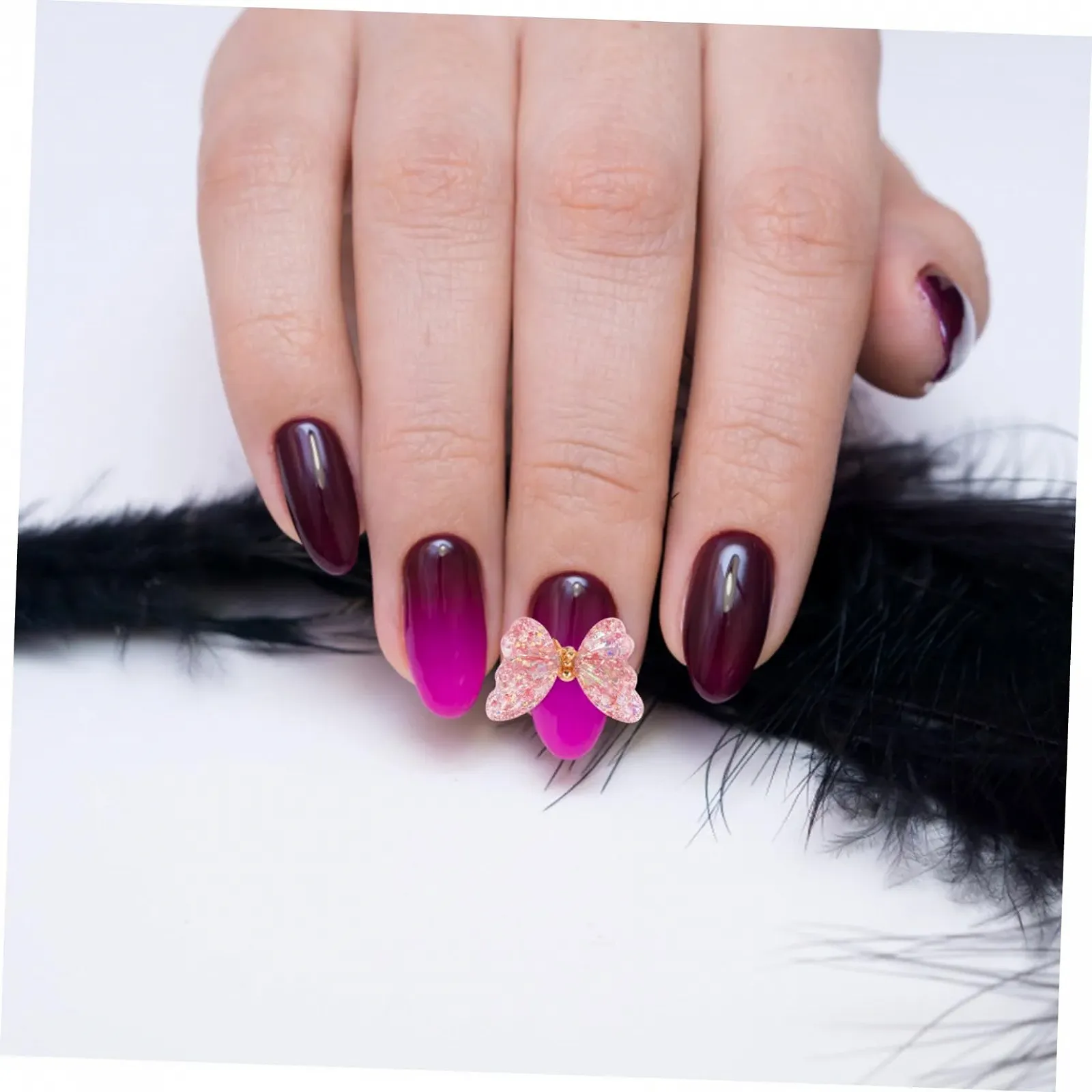 Прикрасы для маникюра MERRYHAPY, 8 шт., подвески-бабочки для ногтей, украшения для ногтей для женщин, фото №3